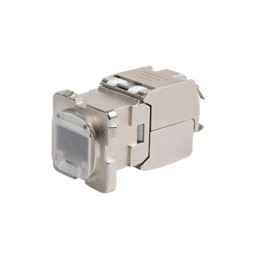 SMT-1046T8C6A-AU 180 Degree Shielded CAT6A Keystone Jack With Know-Down Shutter