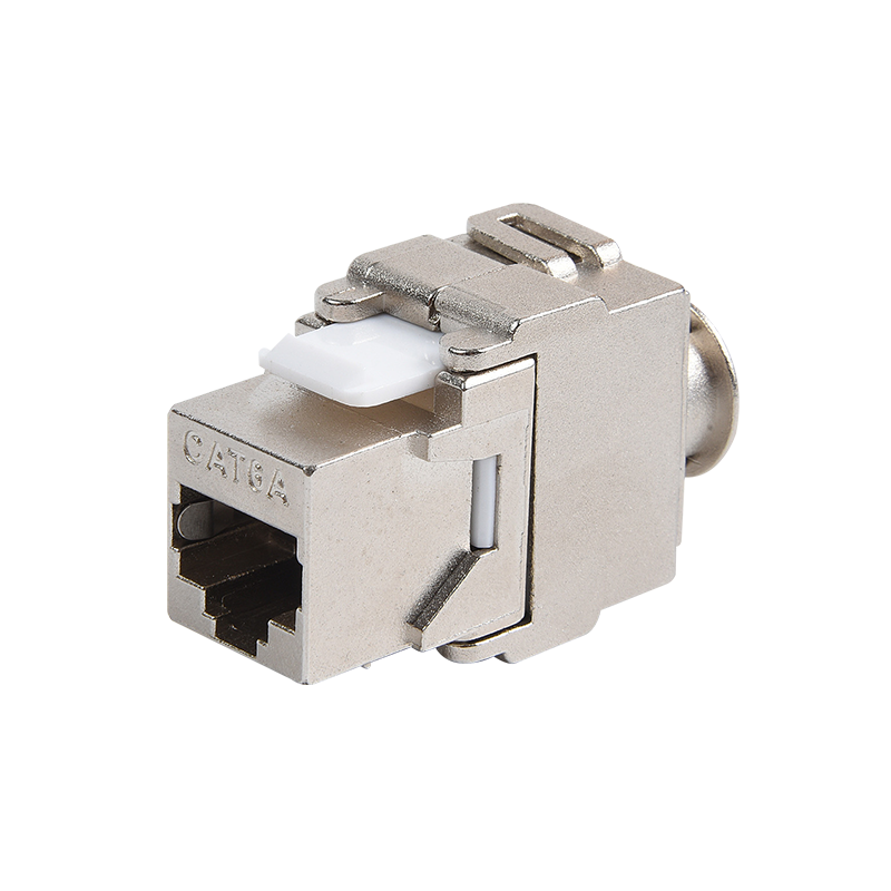 SMT-1033T8C6A-FTP 180 Degree Shielded CAT6A Toolless Keystone Jack