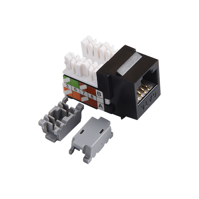 SMT-1013H8C6(B) 90 Degree Cat6 Keystone Jack 110 Idc