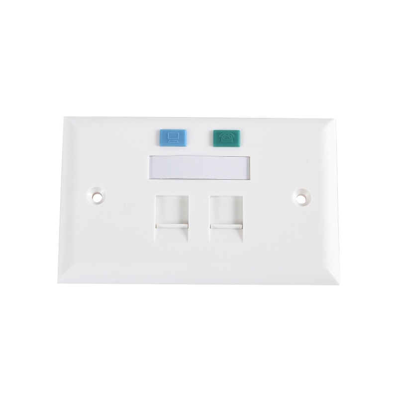 SMT-4324-120-2P 2 Ports American Faceplate With Shutter
