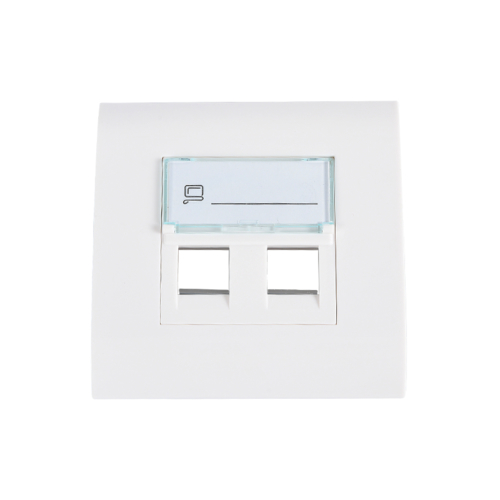 SMT-4316-80F-2P 2 Ports Faceplate With 80*80mm FTP Frame