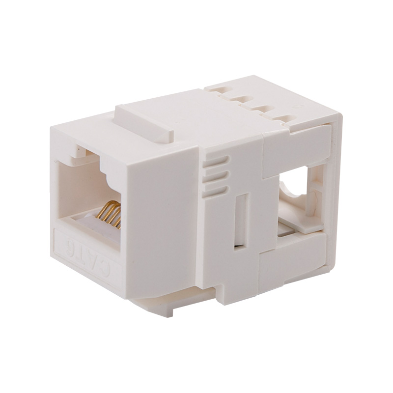 SMT-1067H8C6 180 degree CAT6 keystone jack 110 IDC