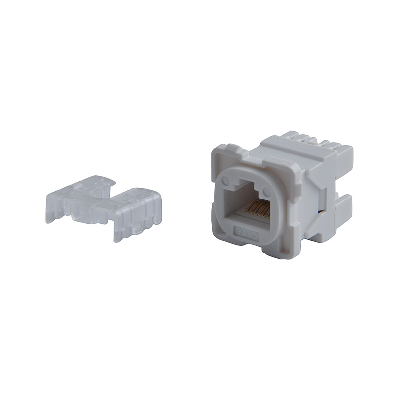 SMT-1021D8C6A-AU 180 Degree CAT6A Keystone Jack 110 & Krone IDC