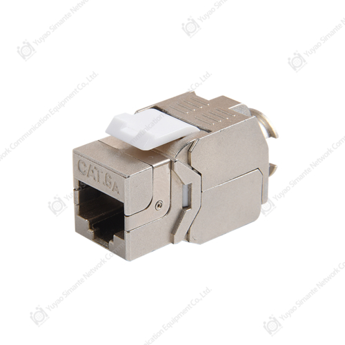 SMT-1047T8C6A-FTP 180 Degree Shielded CAT6A Toolless Keystone Jack