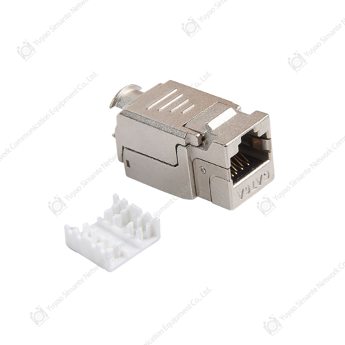 SMT-1048T8C6A-FTP 90 Degree Shielded CAT6A Toolless Keystone Jack