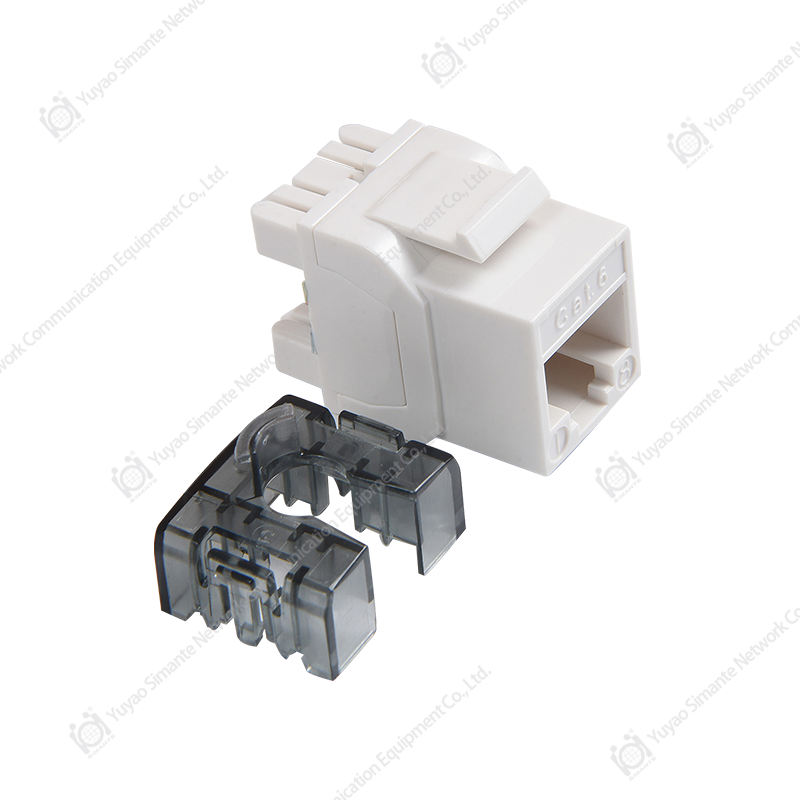 SMT-1016D8C6(WG) 180 Degree Led Cat6 Keystone Jack 110 & Krone IDC
