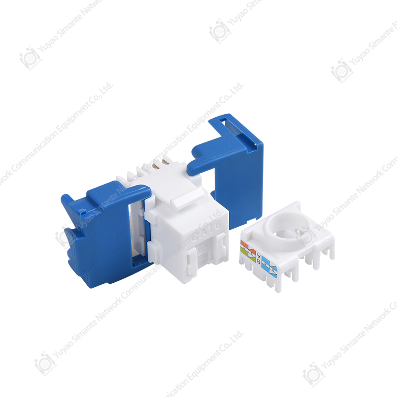 SMT-1052T8C6 180 Degree CAT6 Toolless Keystone Jack