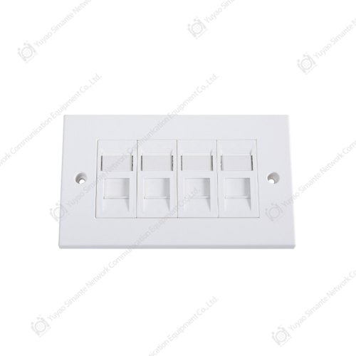 SMT-4306-140P-4P Two Gang Flat Frame UK Type Faceplate