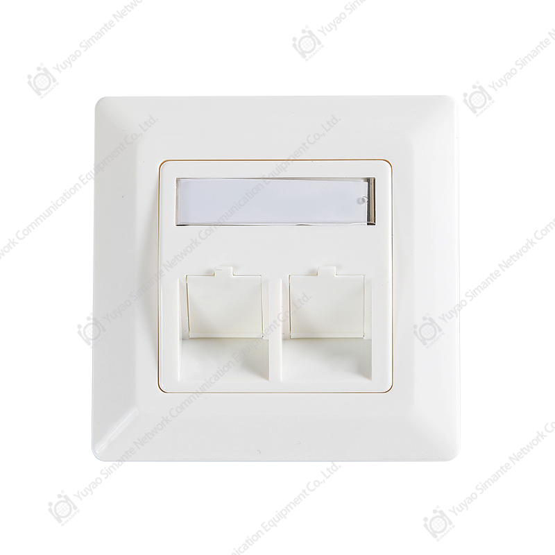 SMT-4308-80F-2X Two Ports Germany Beveled Faceplate